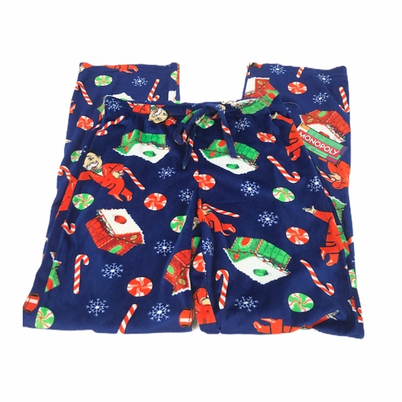 Monopoly Gingerbread House Pajama Bottoms Blue - Picture 2 of 10